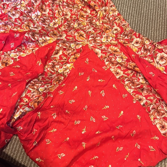 NWT FREE PEOPLE ponderosa mini dress in strawberry combo - Picture 10 of 15